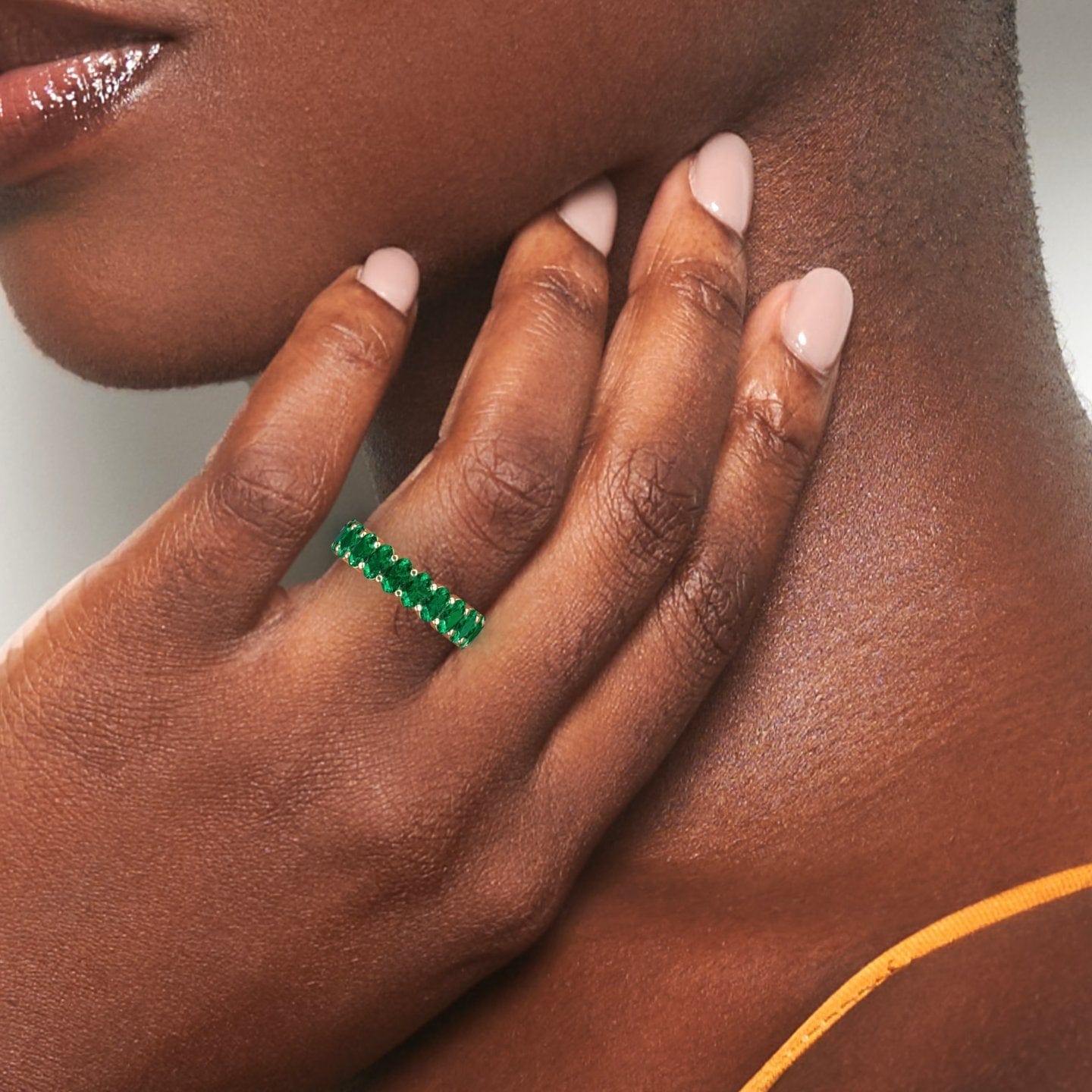 Emerald Full Eternity Band - Diana