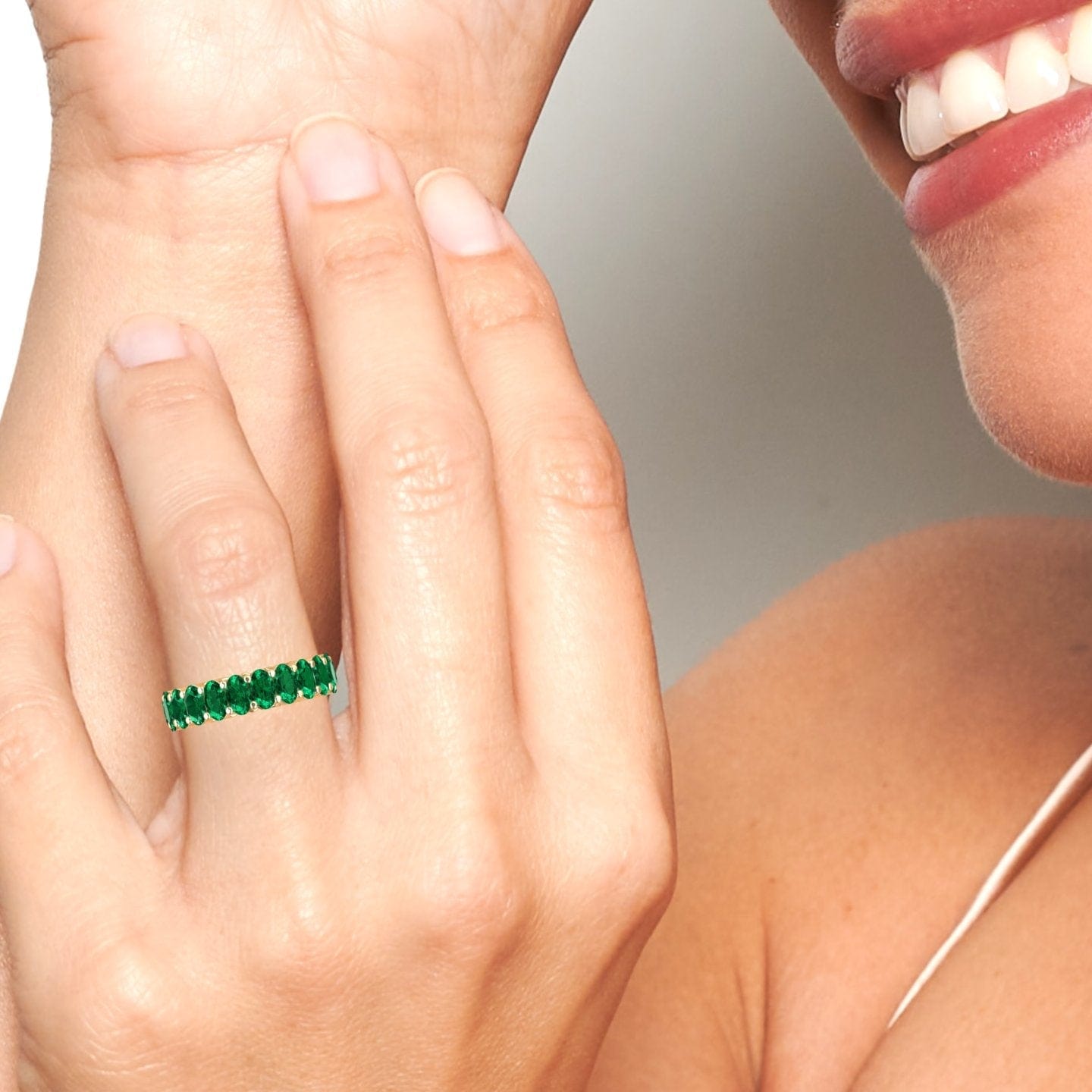 Emerald Full Eternity Band - Diana