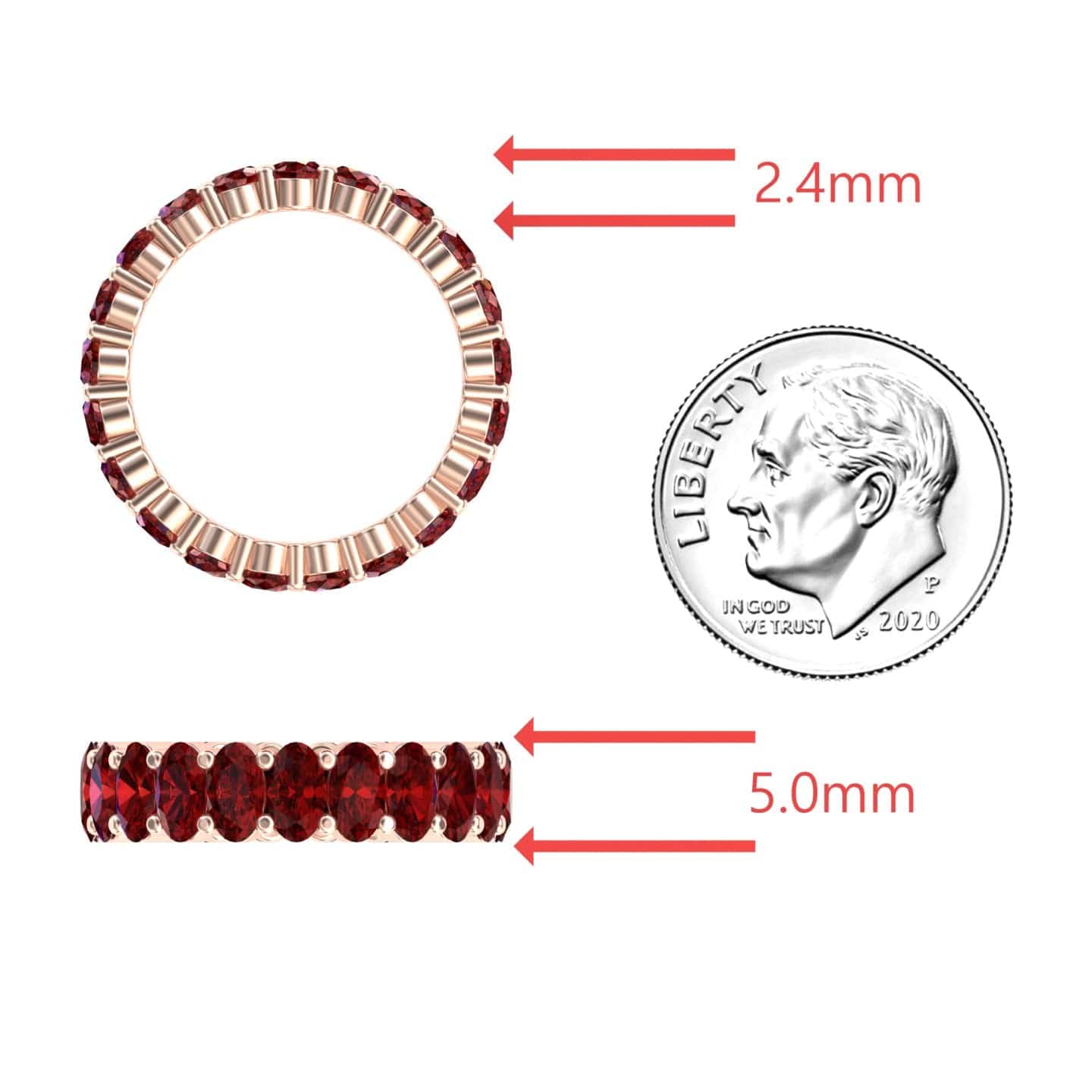 Ruby Full Eternity Band - Diana