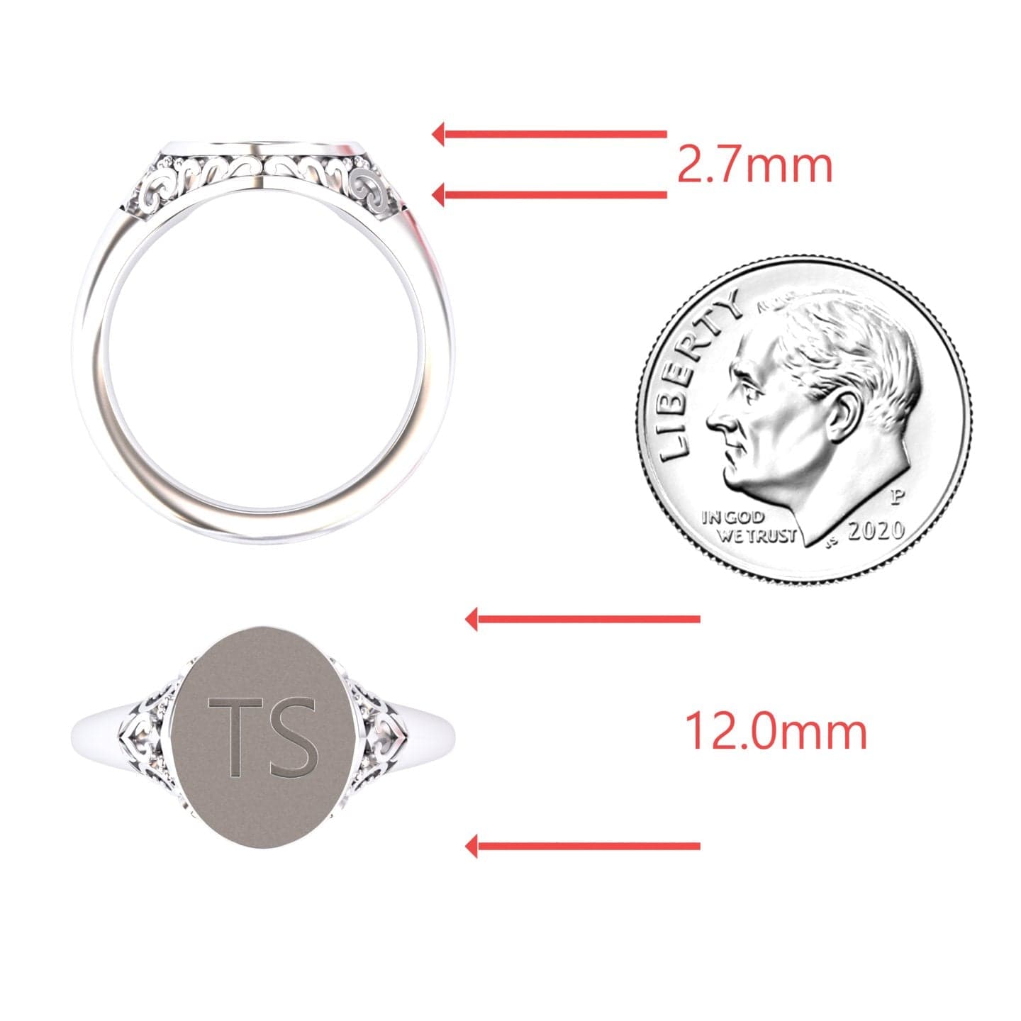 Classic Oval Signet Ring - Nazia