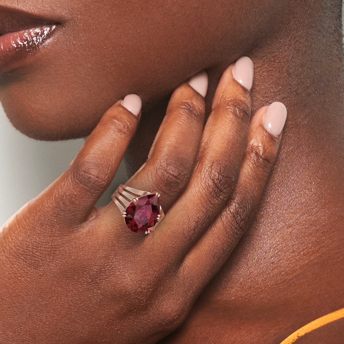 Lab Grown Ruby & Diamond Regal Ring - Anna