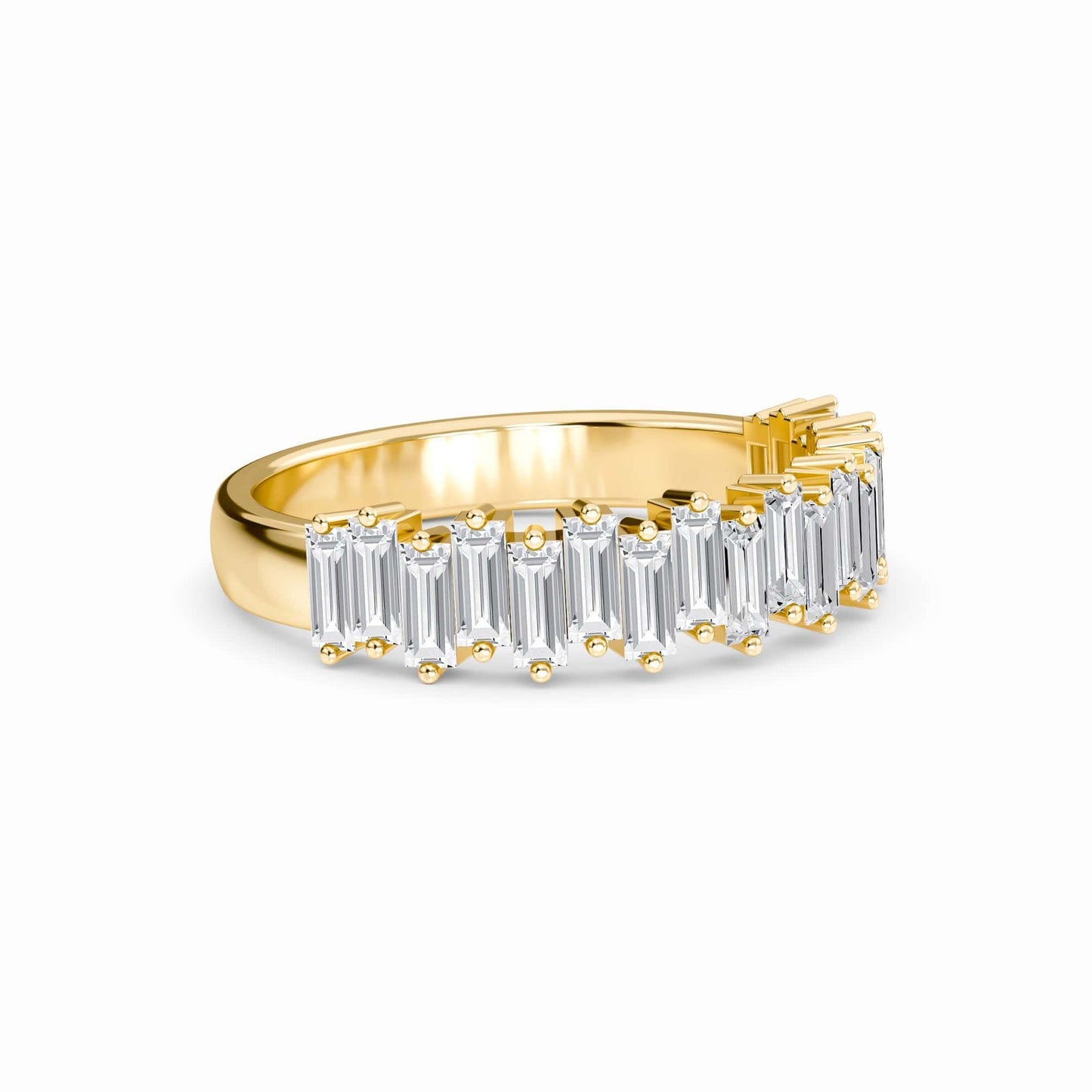 White Diamond Half Eternity Band Ring - Aria