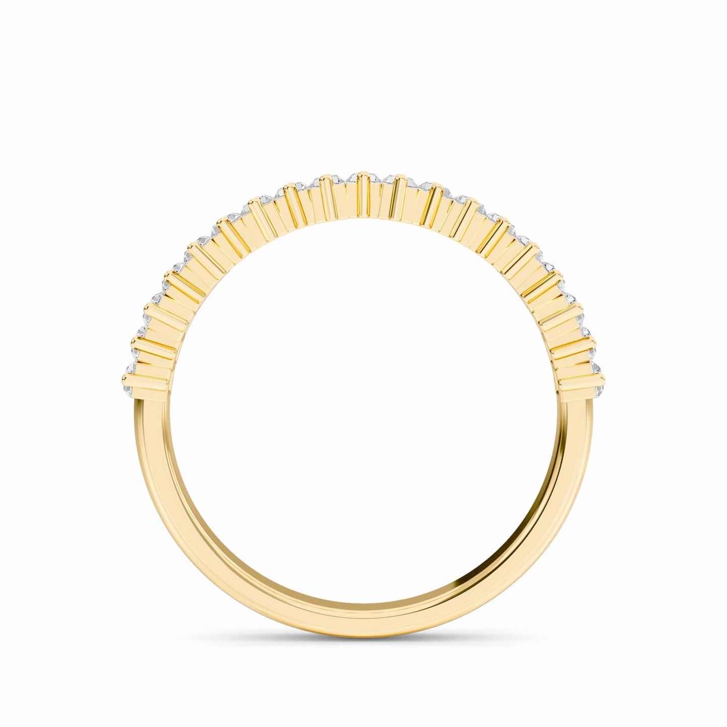 White Diamond Half Eternity Band Ring - Aria