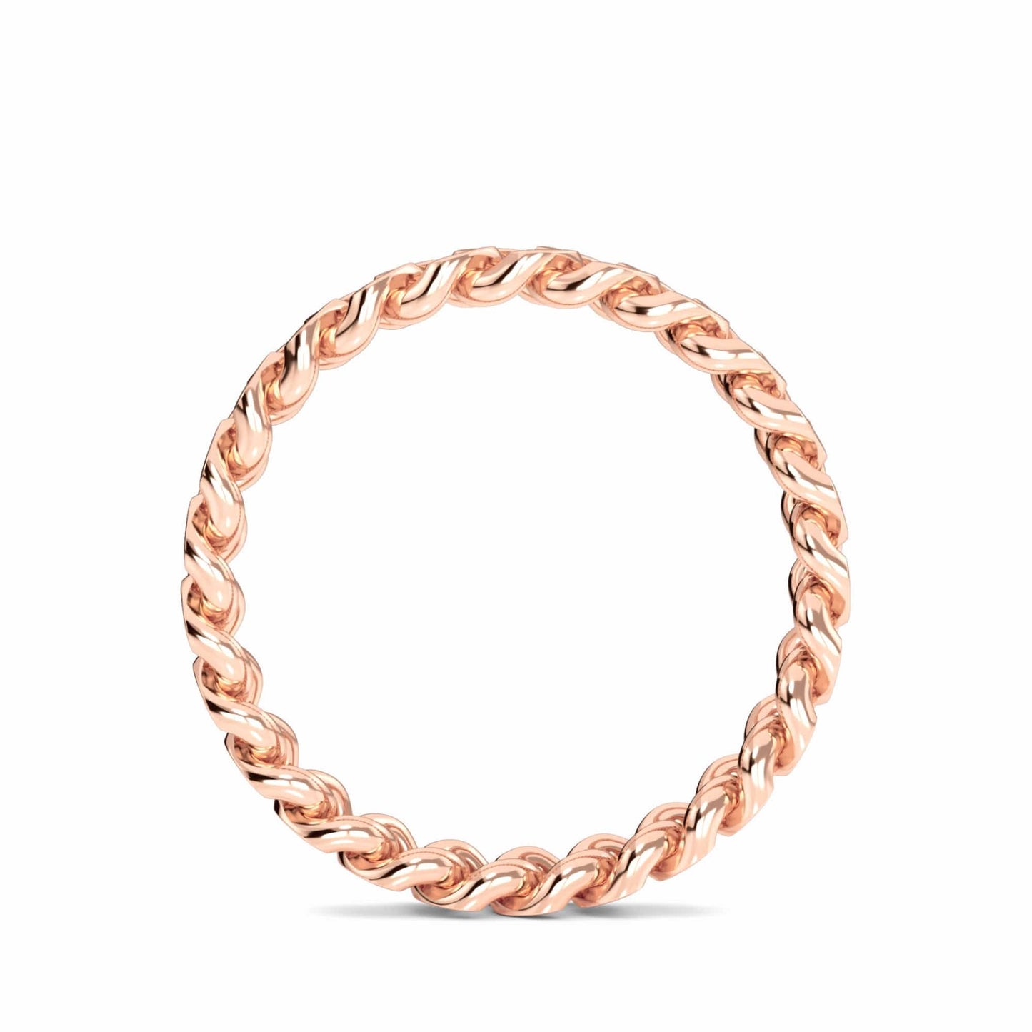 Gold Cuban Link Chain Ring - Esmeralda