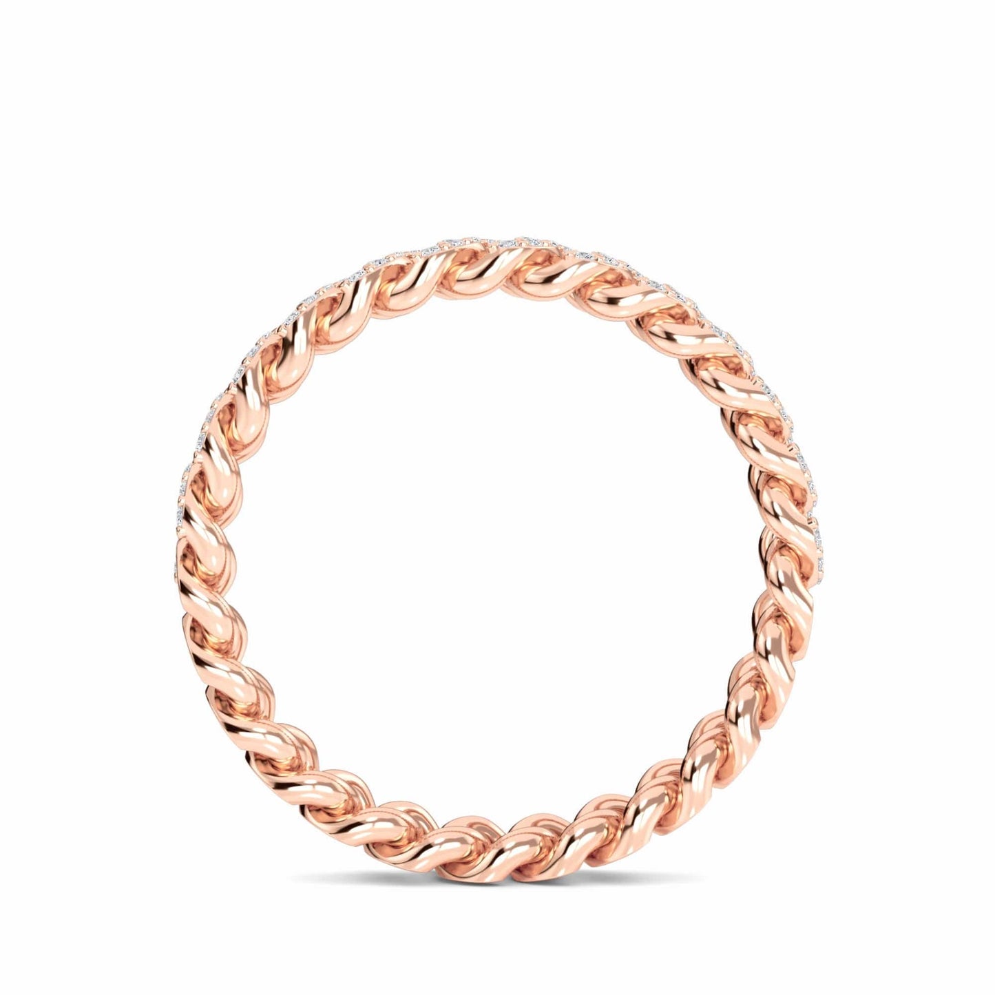 White Diamond Chain Link Ring - Ines