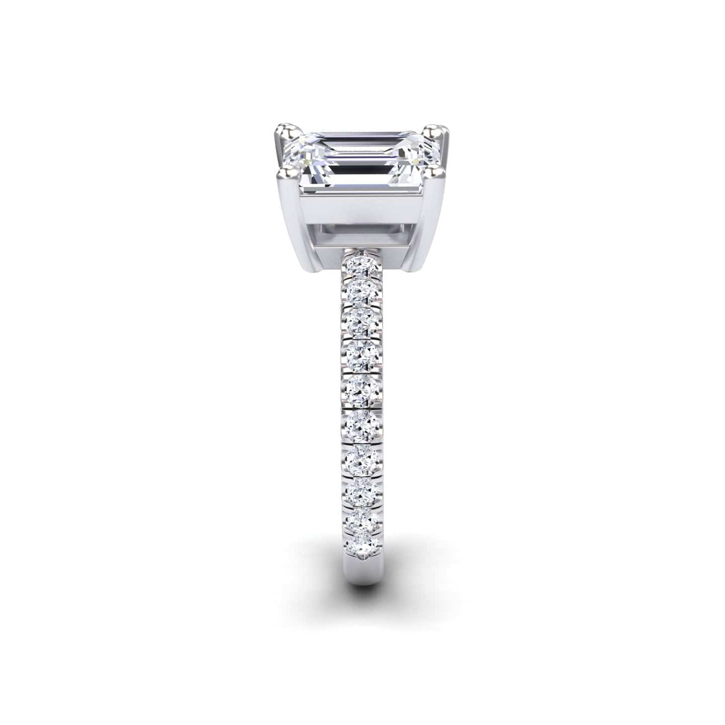 Lab Grown Moissanite & Aquamarnine Toi et Moi Ring - Gauri