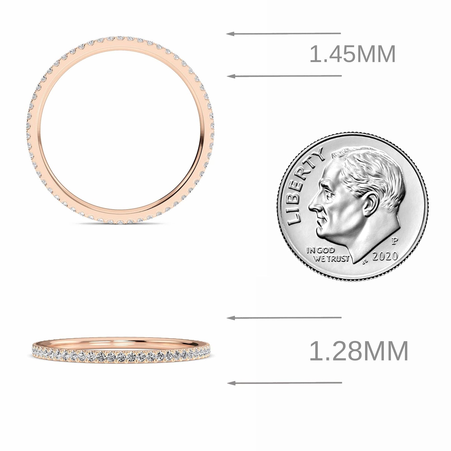 White Diamond Ballad Eternity Ring - Colleen