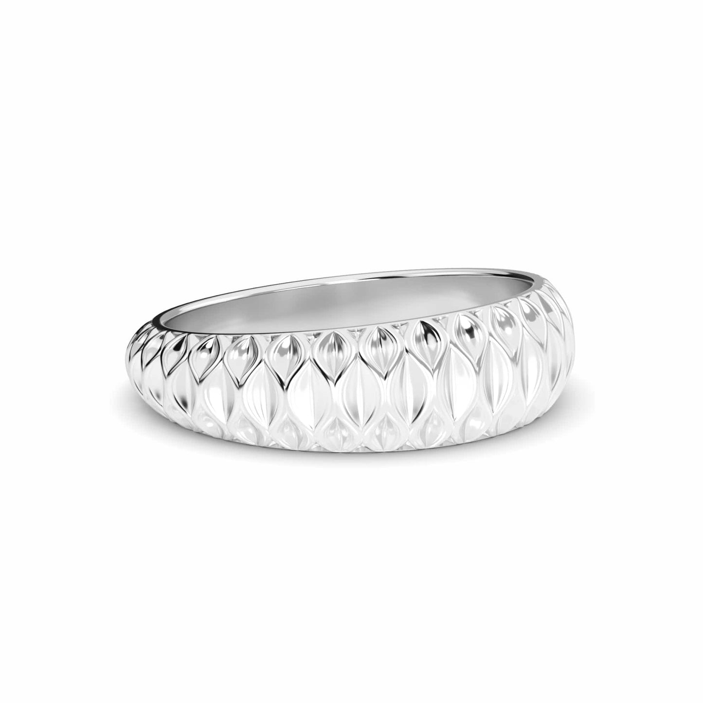 Textured Gold Dome Band - Vera