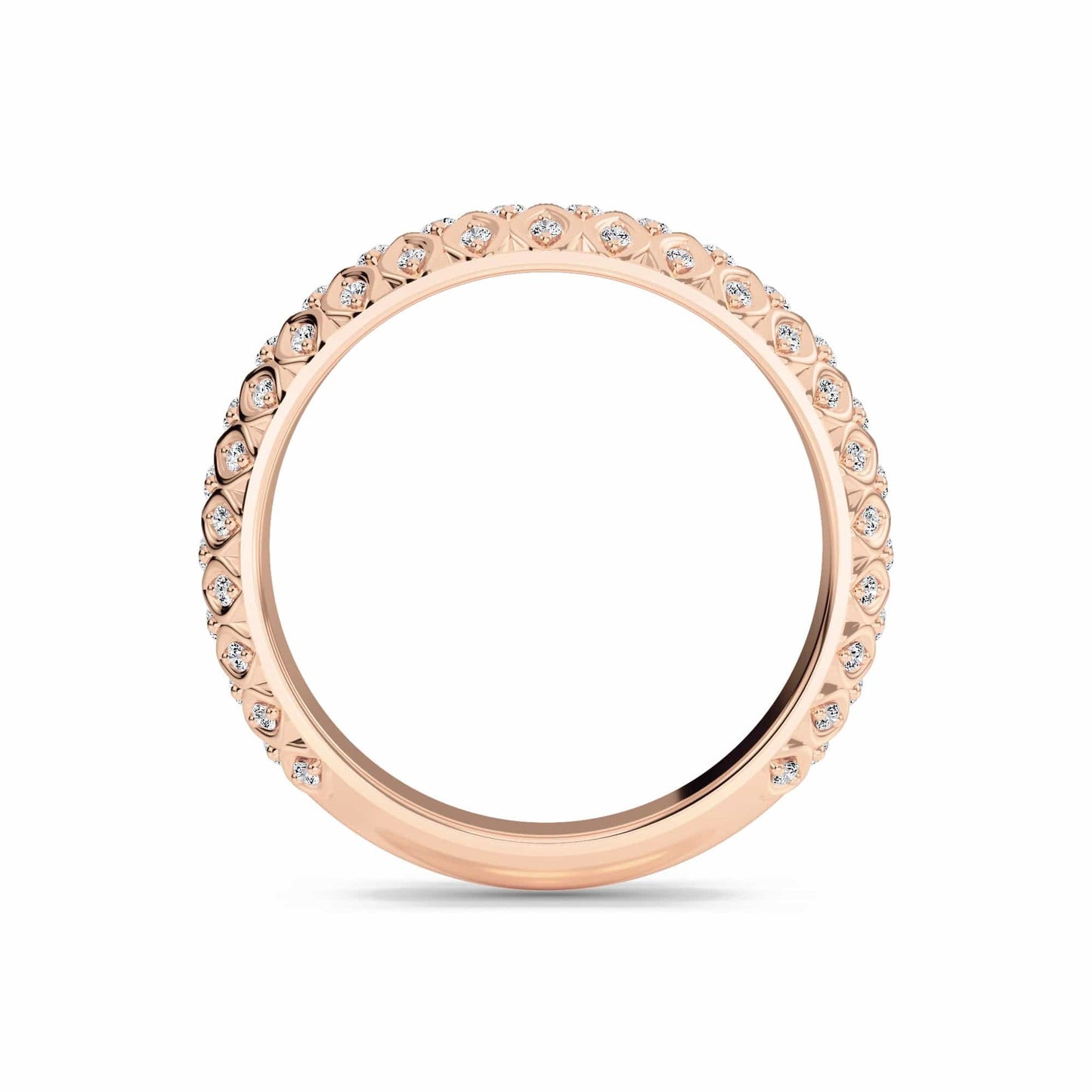White Diamond Dome Ring - Sarika