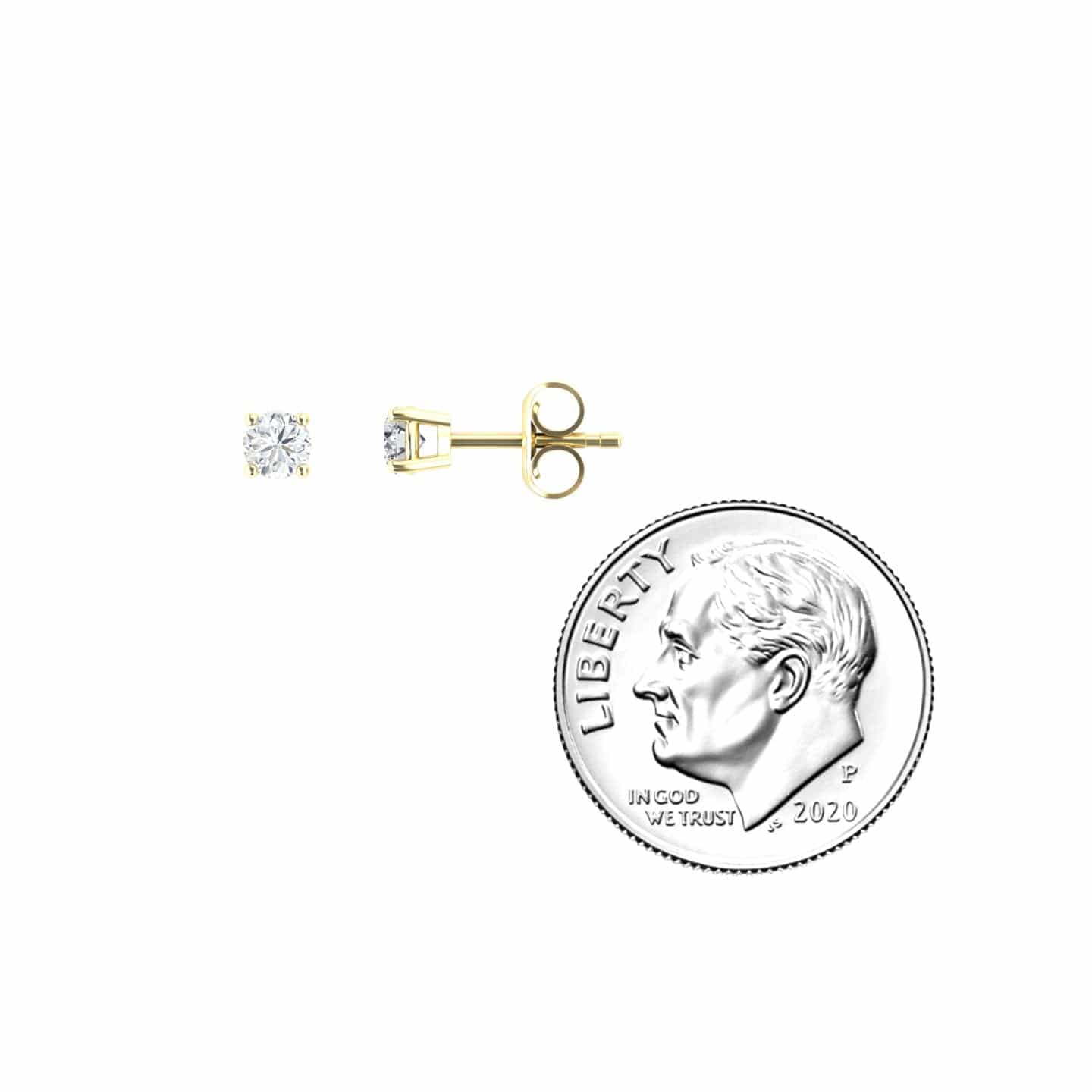 Lab Diamond Earrings - 4 Prong - Krisha