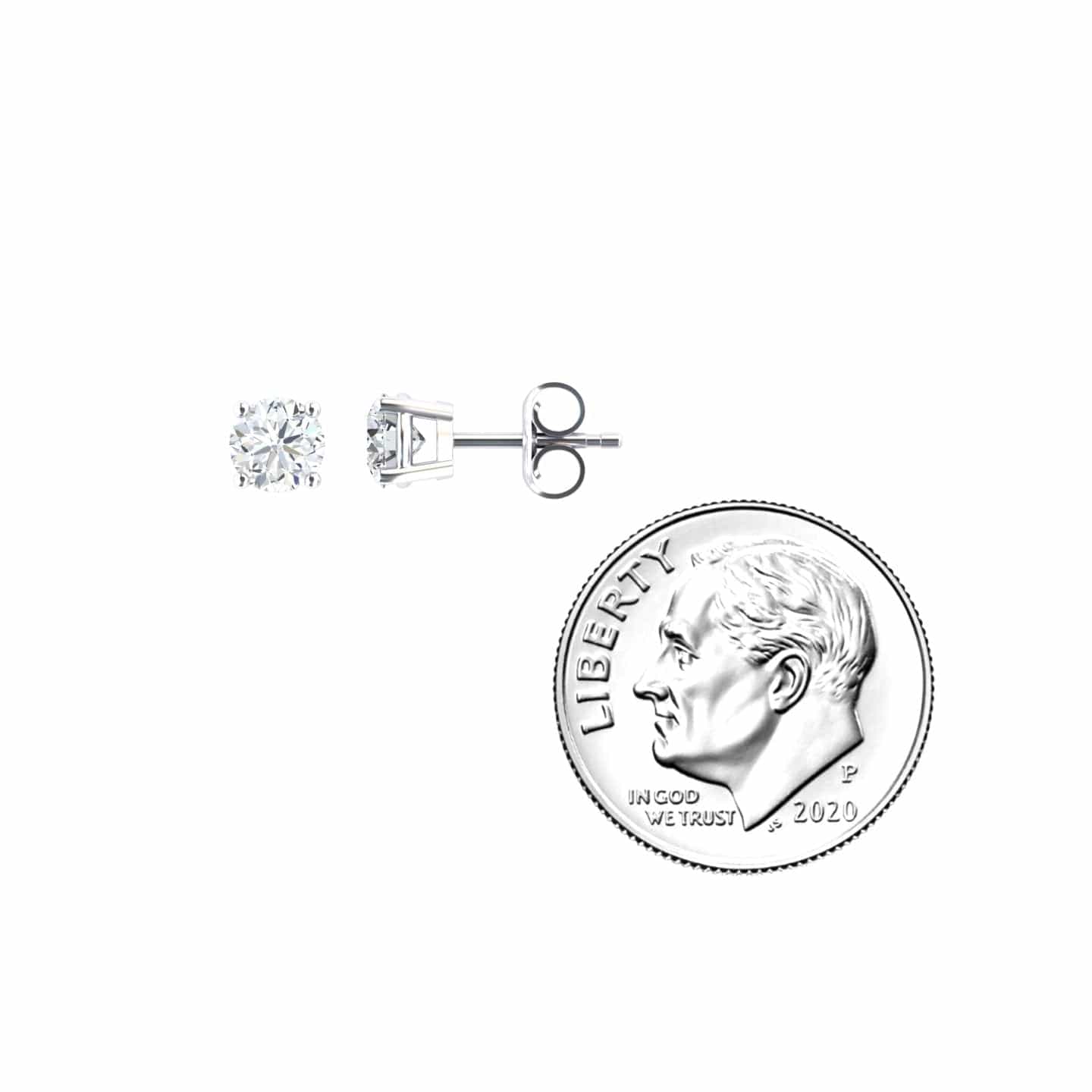 Lab Diamond Earrings - 4 Prong - Krisha
