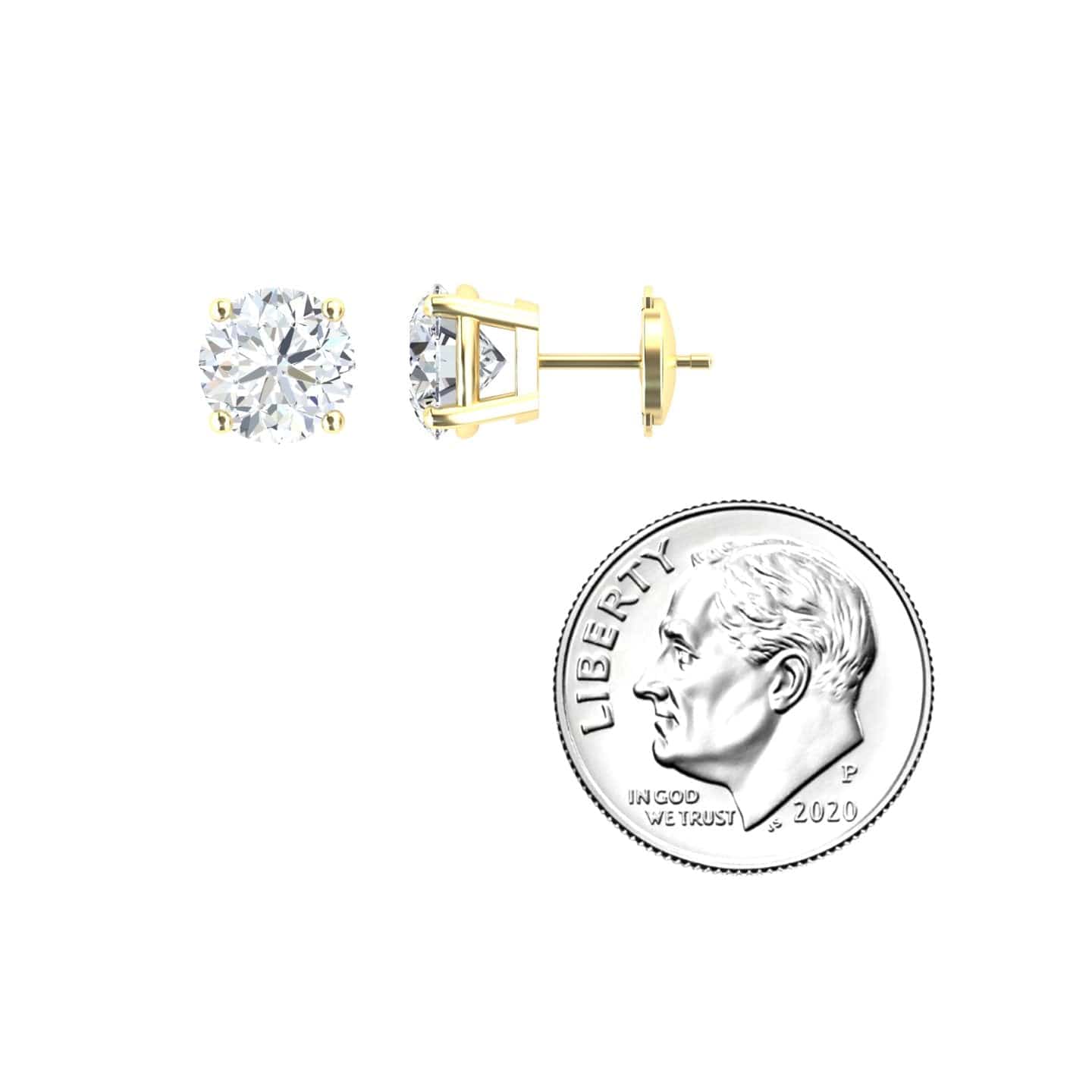 Lab Diamond Earrings - 4 Prong - Krisha