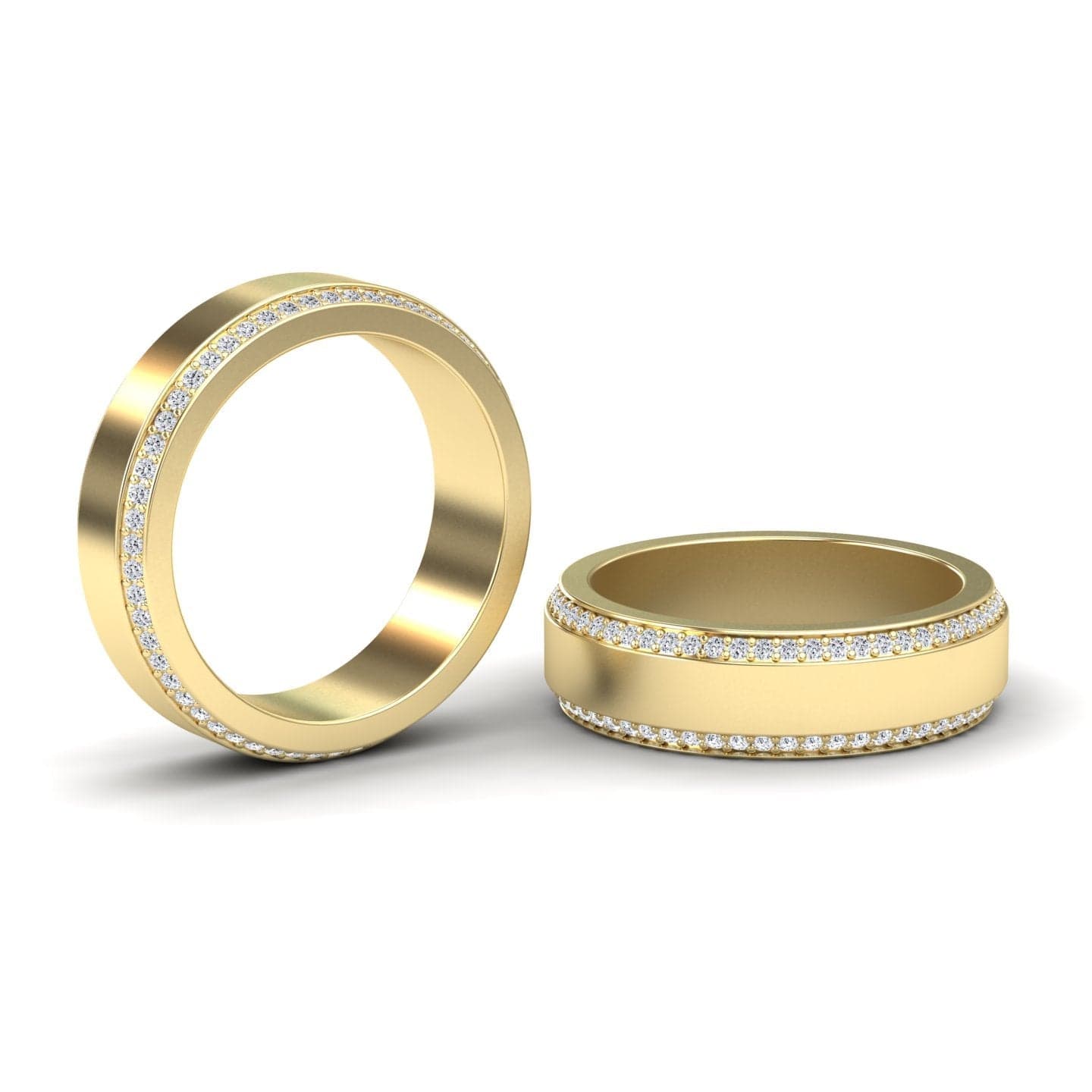 White Diamond 6mm Eternity Wedding Ring - Caleb