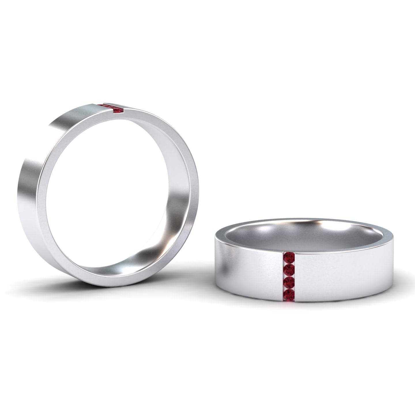 Men's 5.5mm Ruby Wedding Ring - Chase