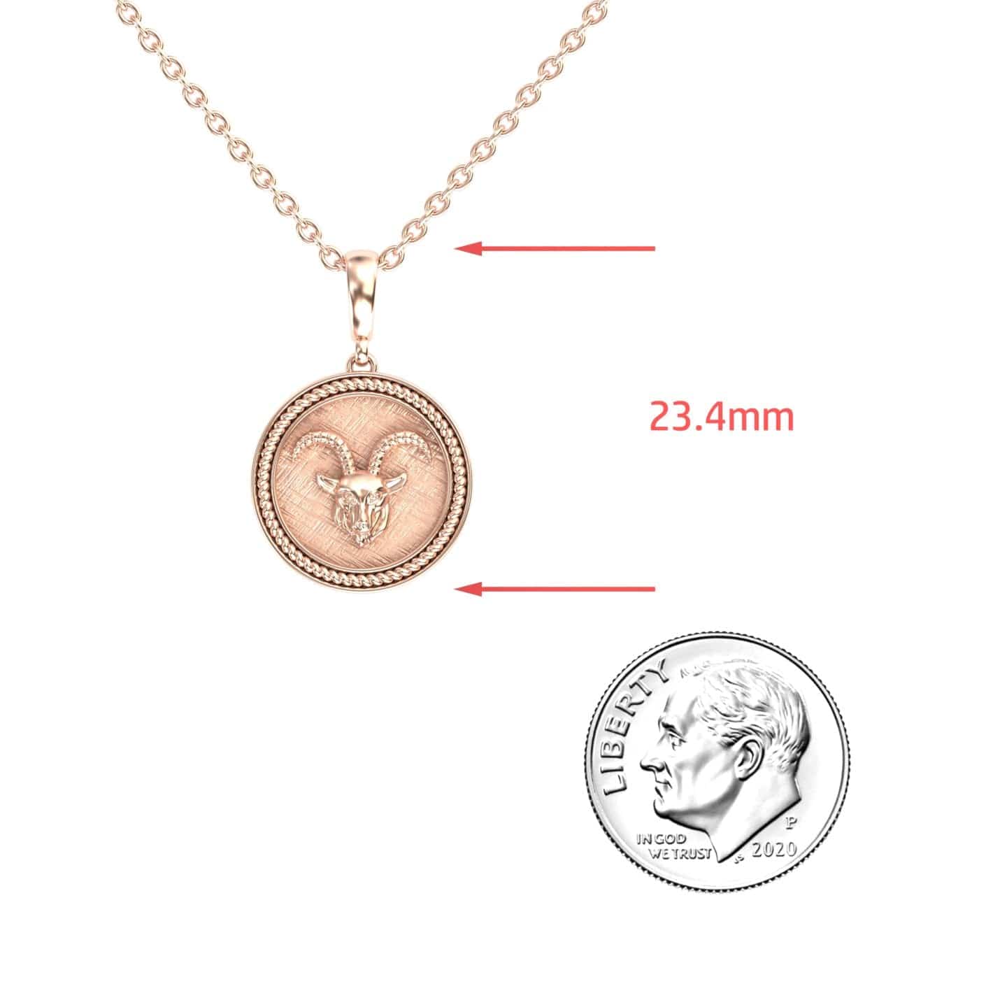 Capricorn Zodiac Medallion Necklace - Cynthia