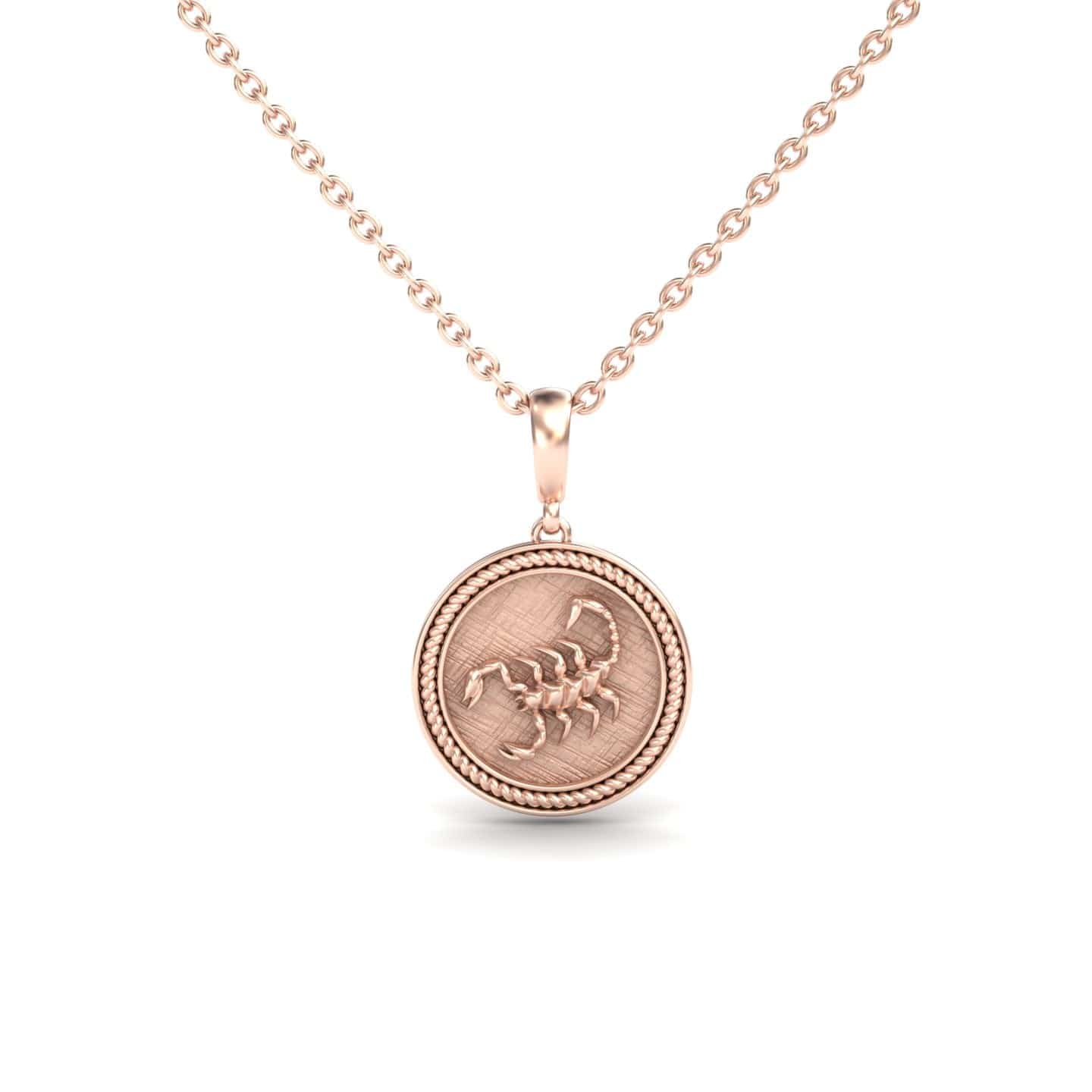 Scorpio Zodiac Medallion Necklace - Nayara