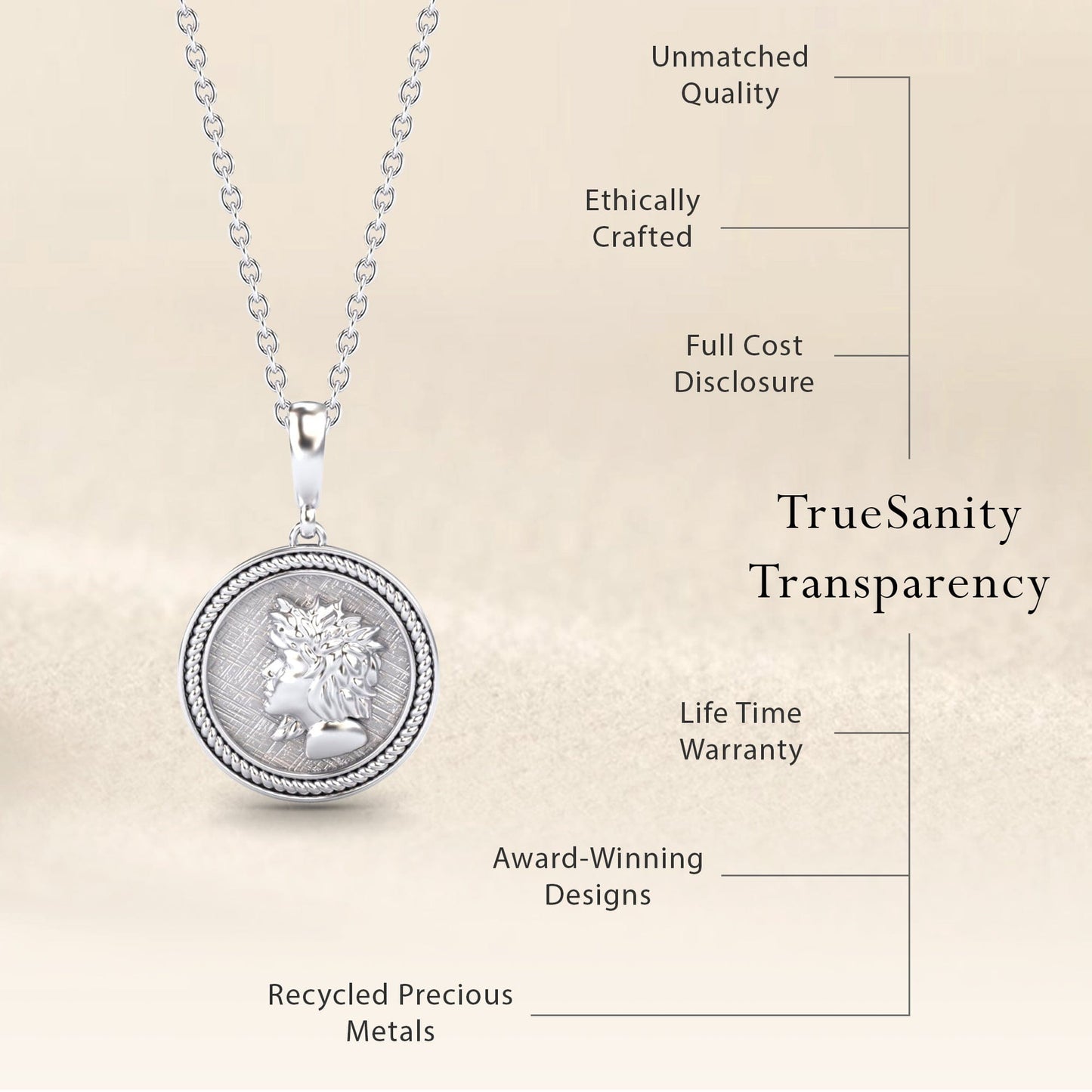Gemini Zodiac Medallion Necklace - Medha