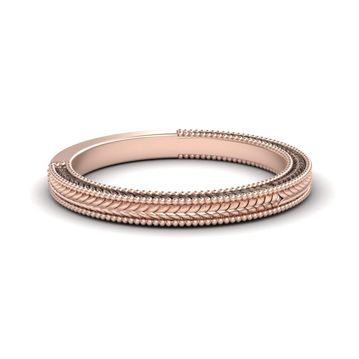 Unique Milgrain Wedding Ring - Graciela