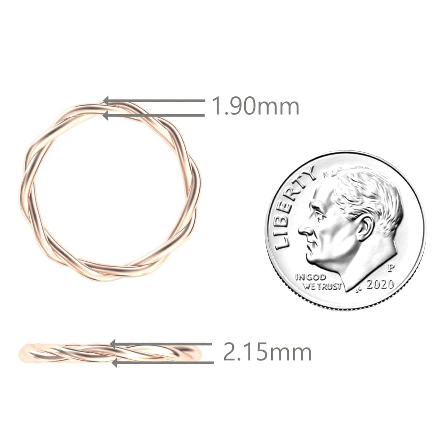 Twisted Rope Stacking Wedding Band - Sigrid