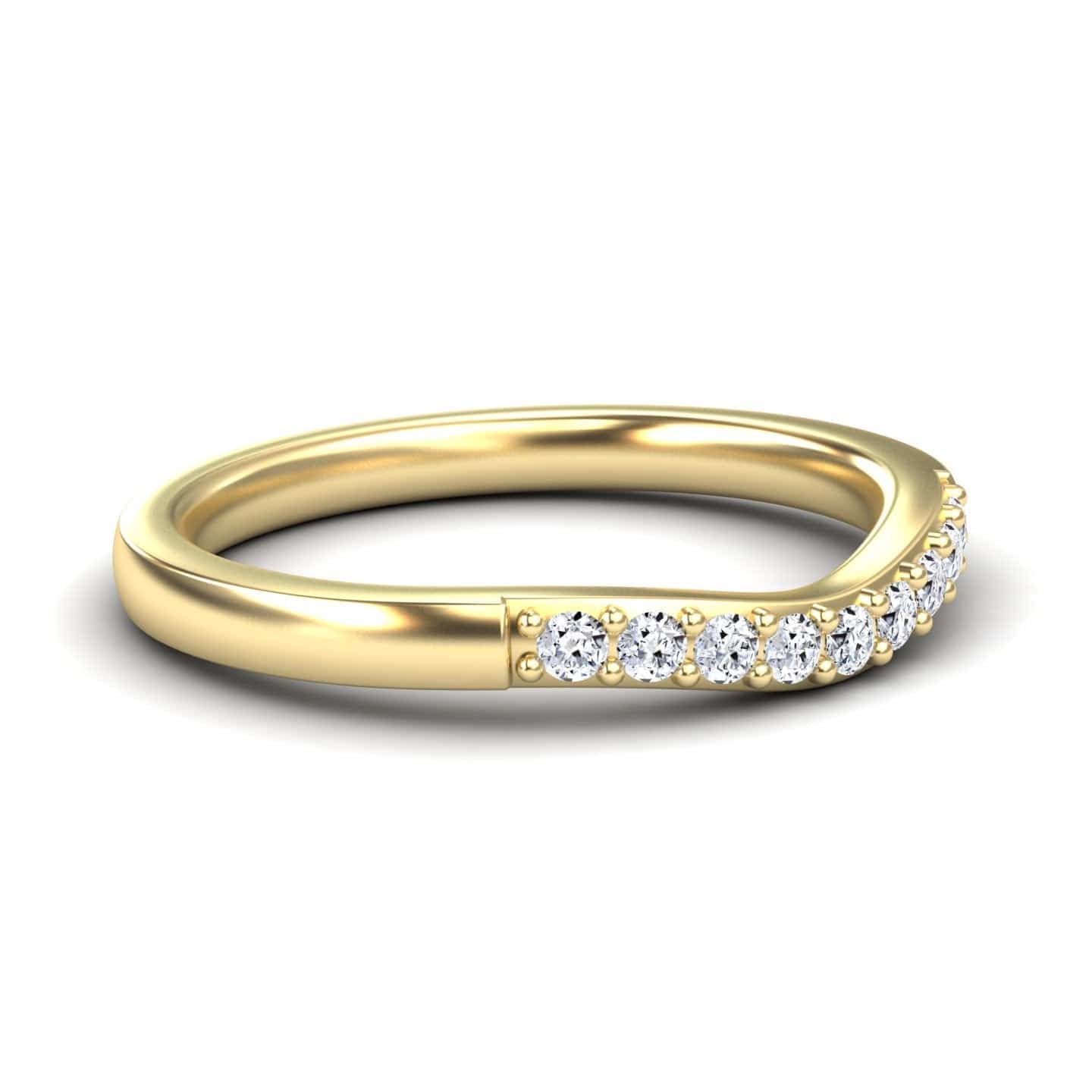 White Diamond Chevron Pave Band - Nikhat