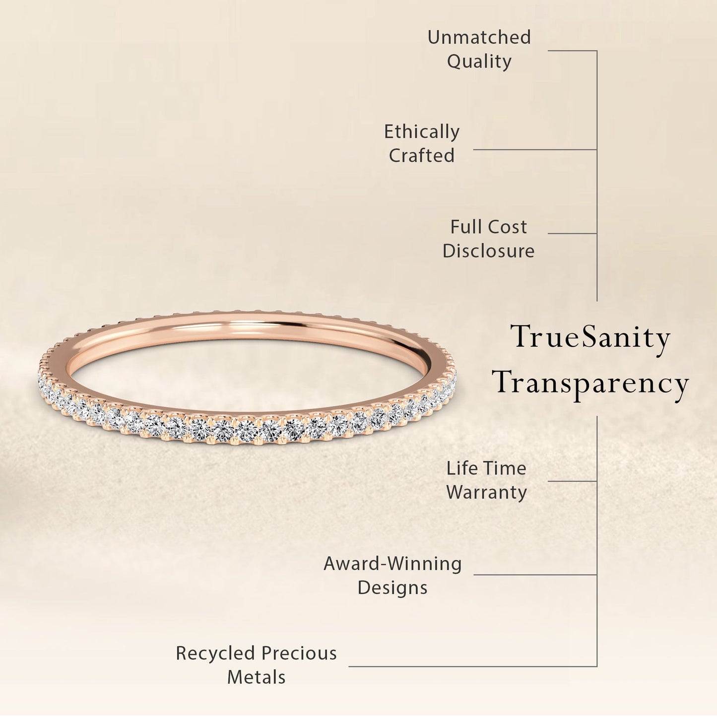 White Diamond Ballad Eternity Ring - Colleen
