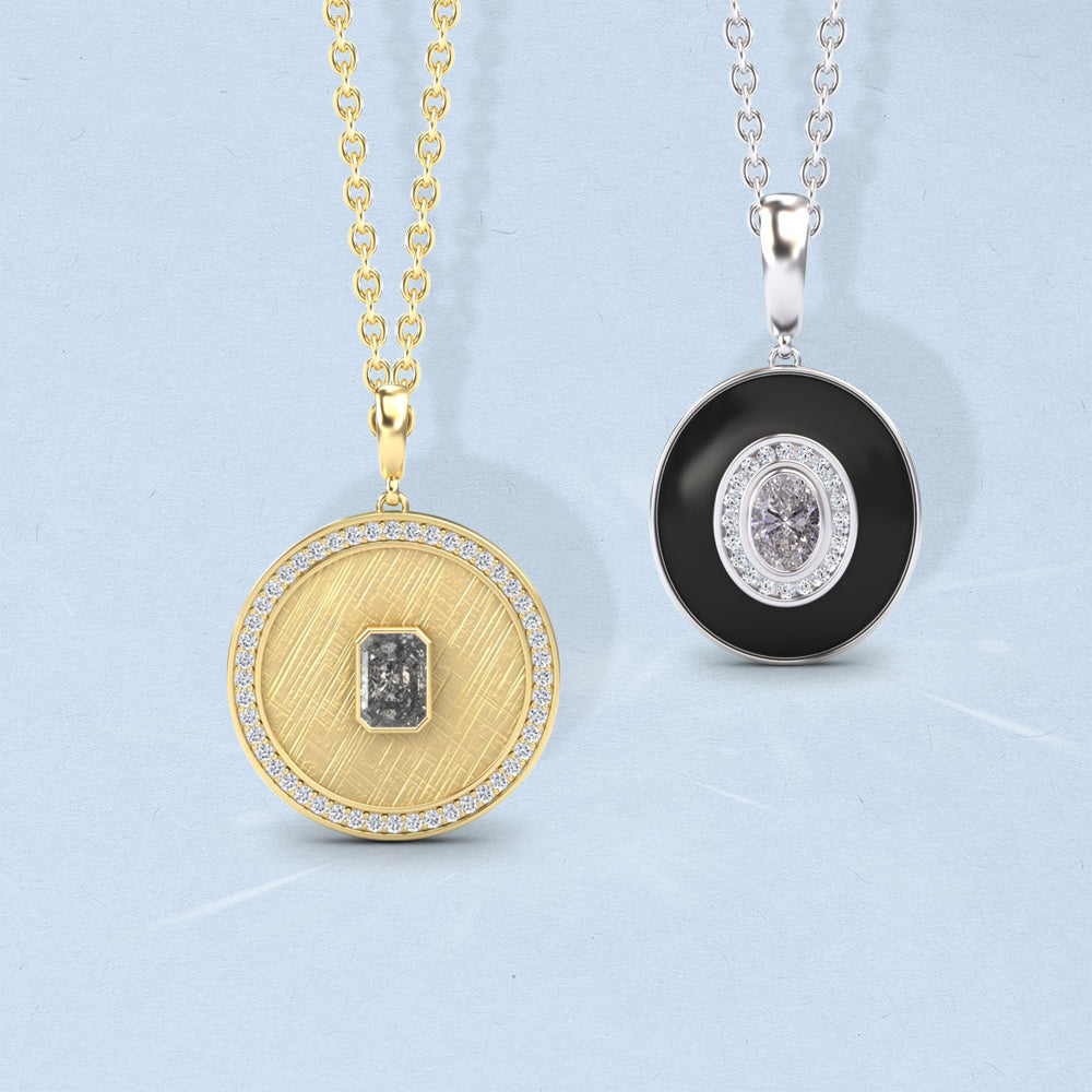 Salt and Pepper Diamond Necklaces