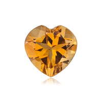 9mm Premium Heart Orange Citrine