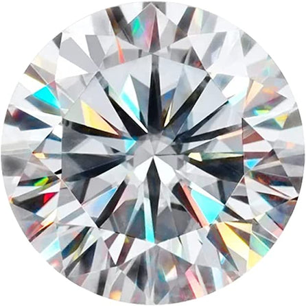 8.5mm Round White Moissanite