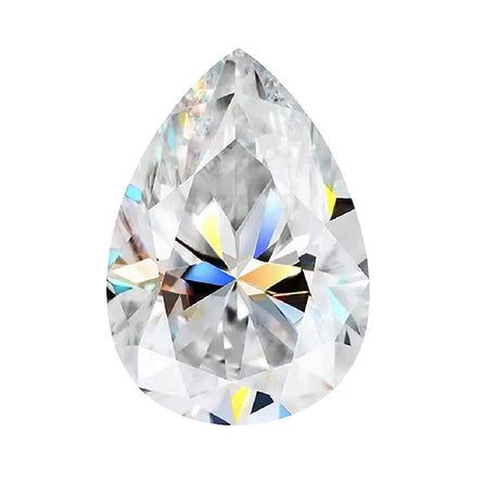12x8 Pear White Moissanite