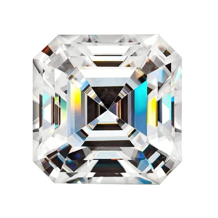 9mm Asscher White Moissanite