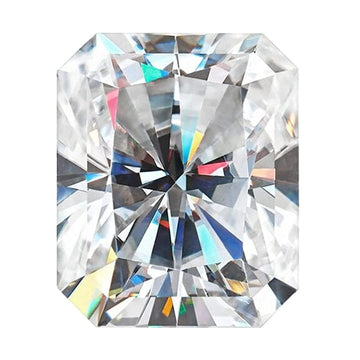 8x6 Emerald Radiant White Moissanite