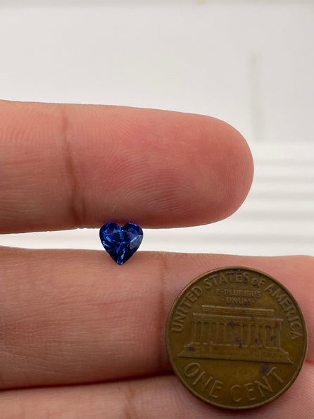 6mm Heart Blue Sapphire