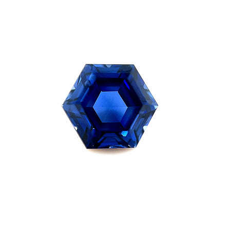 8mm Exceptional Hexagon Lab Created Blue Sapphire