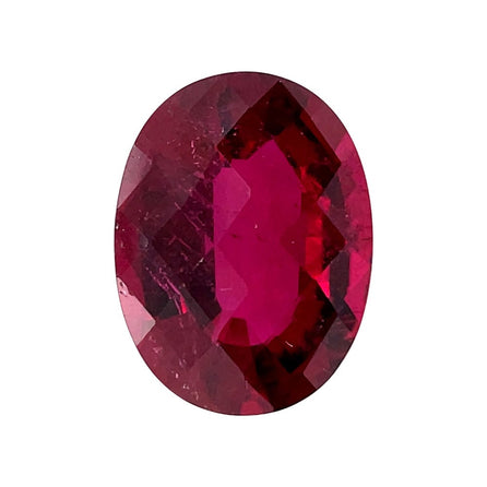 16.5x12.5mm Oval Checker Rubellite Tourmaline