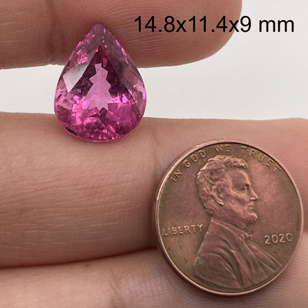 14.8x11.4 Pear Rubellite Tourmaline