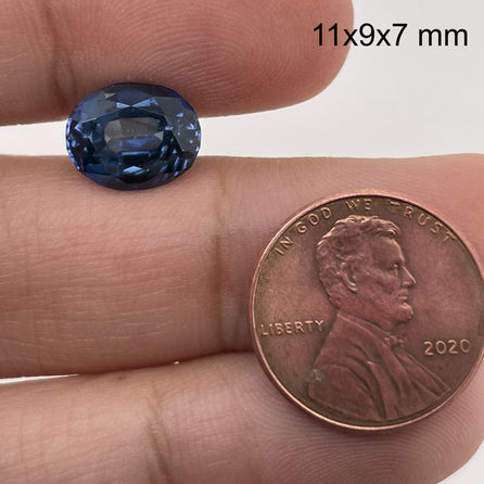 11.2x9.0mm Oval Blue Sapphire