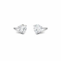 Three-Prong Martini Round Diamond Stud Earrings - Eveline