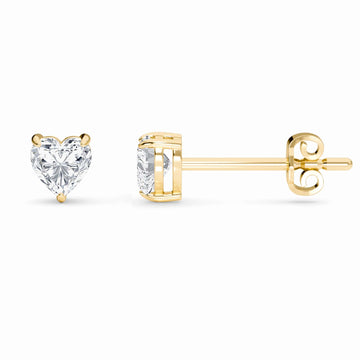 Lab Diamond Earrings - Three Prong - Ember