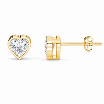 Lab Diamond Earrings - Bezel Set - Skye