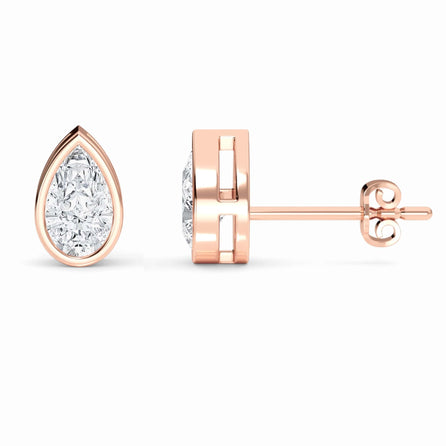 Lab Diamond Earrings - Bezel Set - Zola