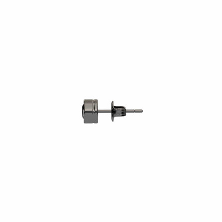 Black Diamond 5.4mm Single Stud Earrings - Bezel Set - Ishanvi