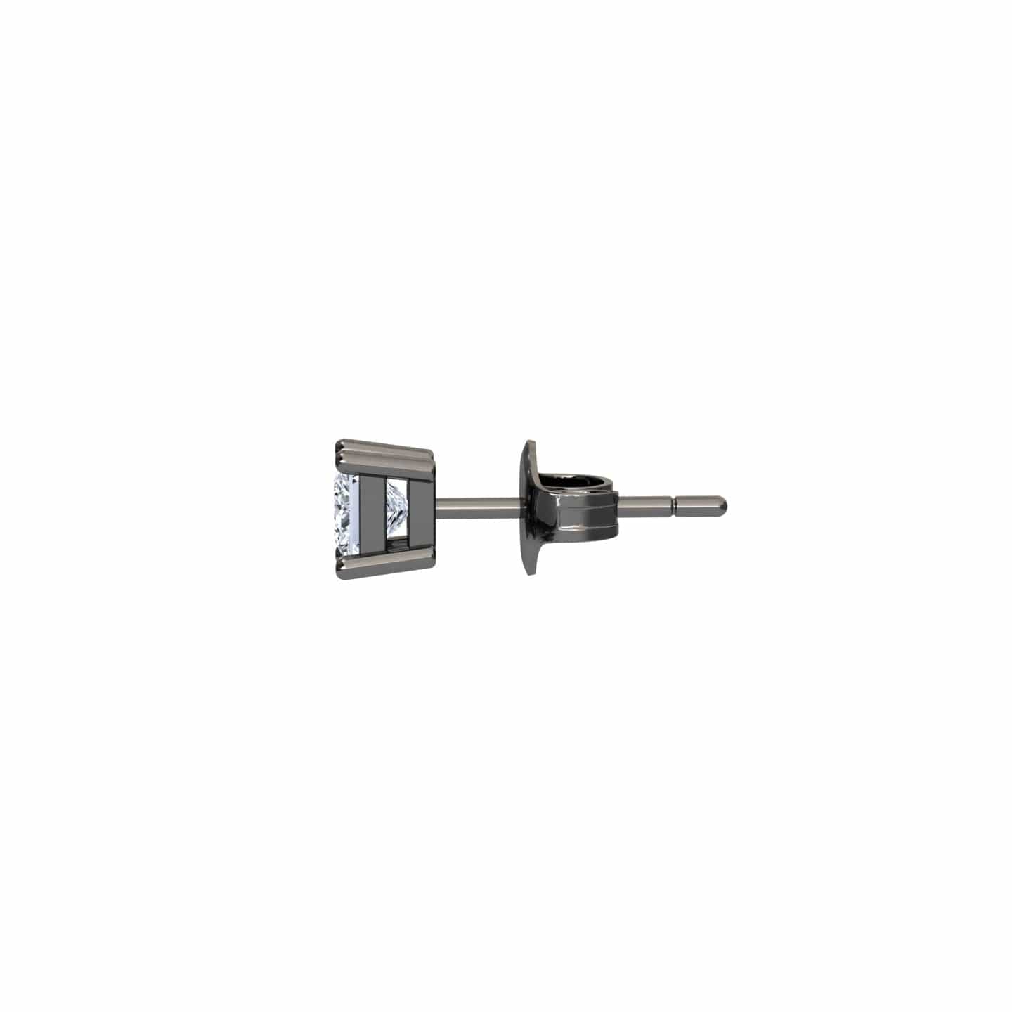 Natural Diamond 3.5mm Single Stud Earrings - 4 Prong - Carina