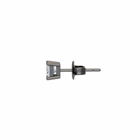 Natural Diamond 3.5mm Single Stud Earrings - 4 Prong - Carina