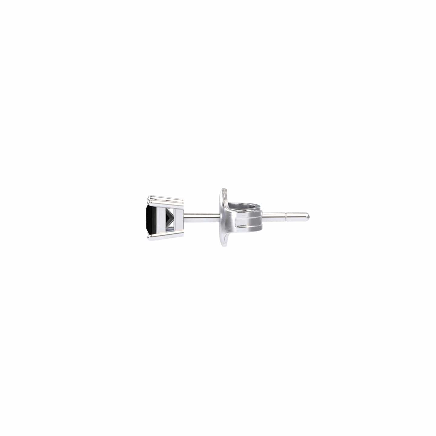 Black Diamond 2.7mm Single Stud Earrings - 4 Prong - Carina