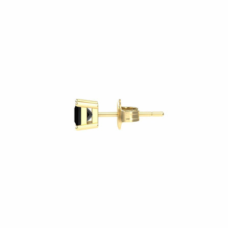 Black Diamond 3.5mm Single Stud Earrings - 4 Prong - Carina