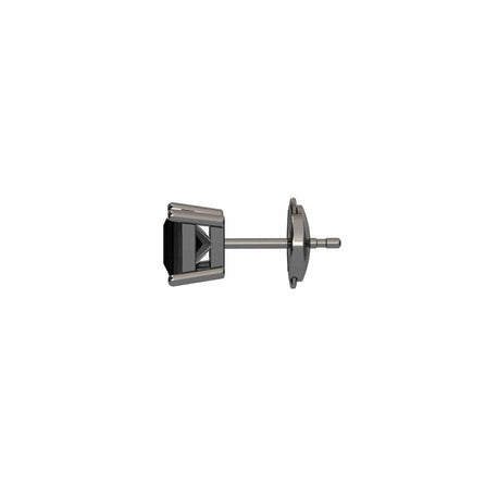 Black Diamond 4.5mm Single Stud Earrings - 4 Prong - Carina