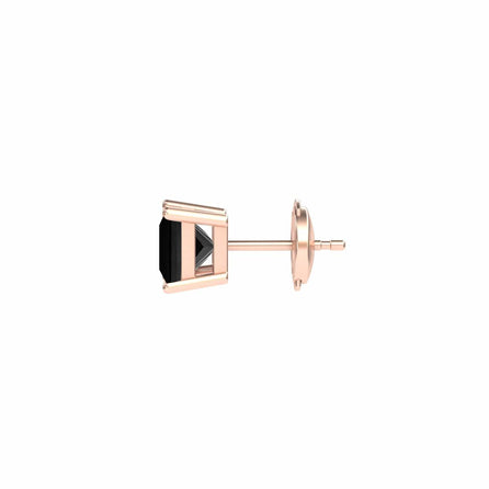 Black Diamond 5mm Single Stud Earrings - 4 Prong - Carina