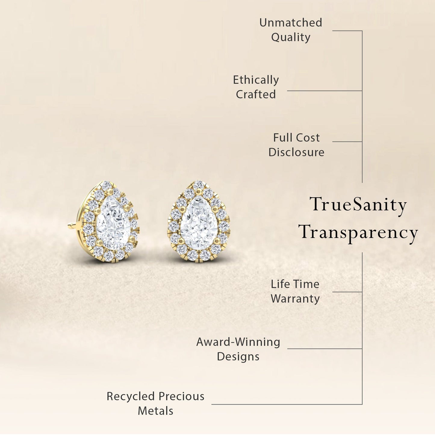 White Diamond Double-Prong Halo Earrings - Maritza