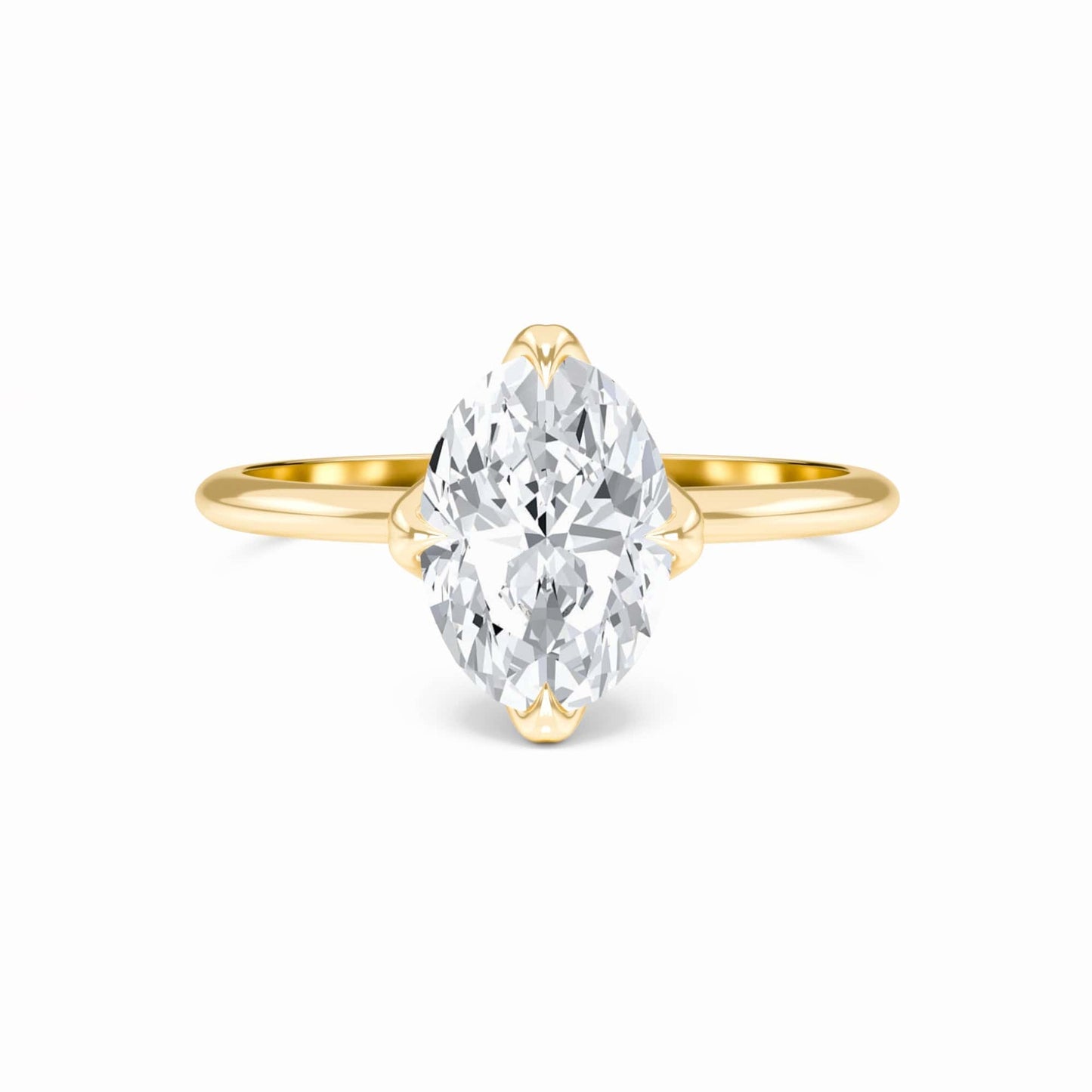 Oval Solitaire Certified Natural Diamond Engagement Ring - Srimayi