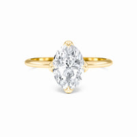 Oval Solitaire Certified Natural Diamond Engagement Ring - Srimayi
